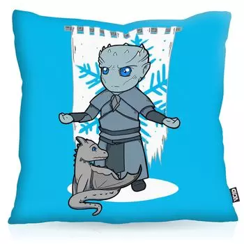 Наволочка VOID Chibi Night King, чехол для подушки, полиэстер, водонепроницаемые белые ходунки для улицы и дома, размер подушки: 60 x 60 см, цвет подушки: синий