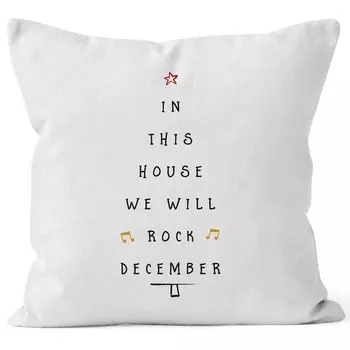 Наволочка в этом доме мы зажжем Декабрь Рождественский подарок 40х40 хлопок MoonWorks белая униразмер