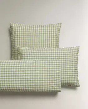 Наволочка в клетку из хлопка Zara Home, хаки