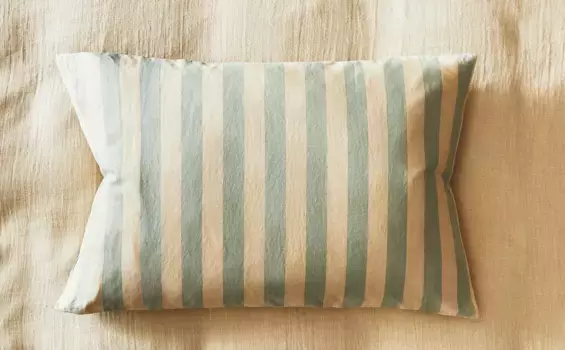 Наволочка в полоску Zara Home, зеленый