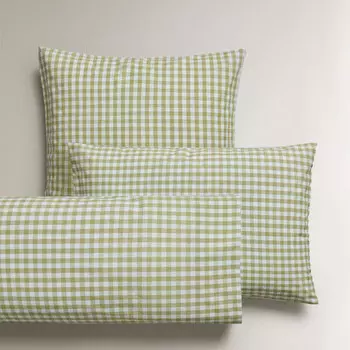 Наволочка Zara Home Cotton Check, хаки