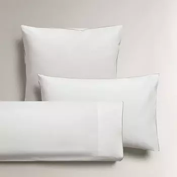 Наволочка Zara Home Cotton Percale, 300 г/м, светло-бежевый