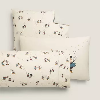 Наволочка Zara Home Mickey Mouse Disney, кремовый
