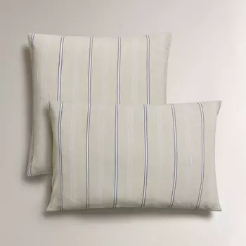 Наволочка Zara Home Striped Cotton, экрю