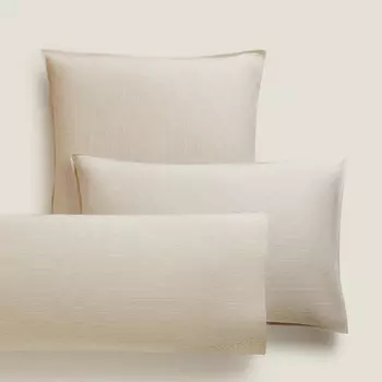 Наволочка Zara Home Striped Cotton, светло-бежевый