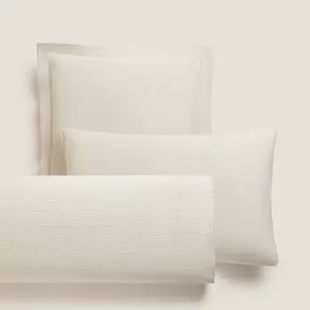 Наволочка Zara Home Striped Flannel, бежевый