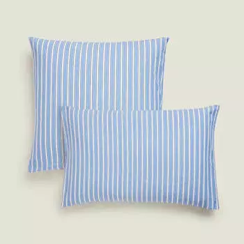 Наволочка Zara Home Striped, голубой