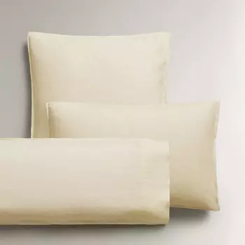 Наволочка Zara Home Washed Linen, 140 г/м, экрю