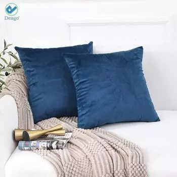 Наволочки бархатные Deago, синий
