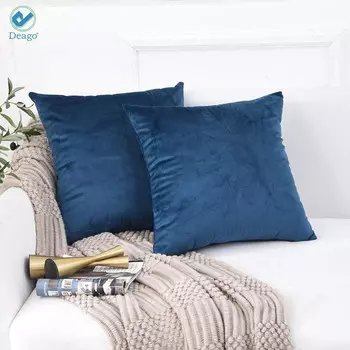 Наволочки бархатные Deago, синий