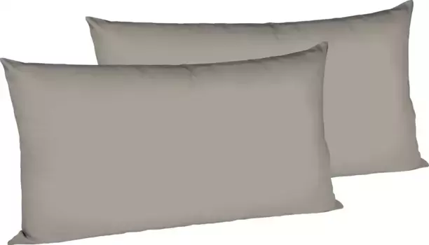 Наволочки fleuresse "Colours", (2 шт.), элегантный трикотаж интерлок без утюга, 100% хлопок 40х80 см, серо-коричневый