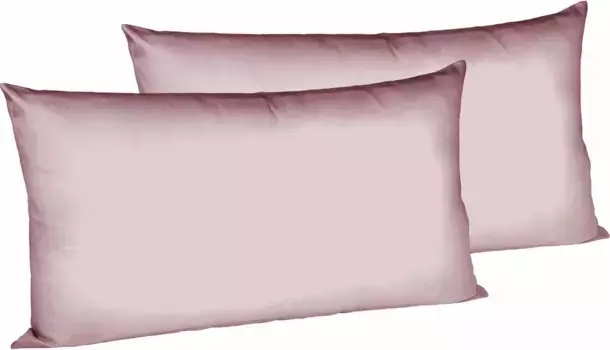 Наволочки fleuresse "Colours", (2 шт.), элегантный трикотаж интерлок без утюга, 100% хлопок 40х40 см, темно-розовый