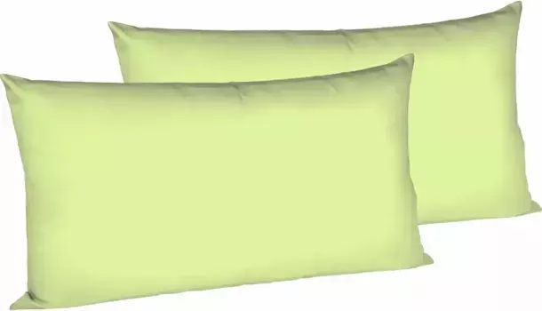 Наволочки fleuresse "Colours", (2 шт.), элегантный трикотаж интерлок без утюга, 100% хлопок 40х40 см, зеленый