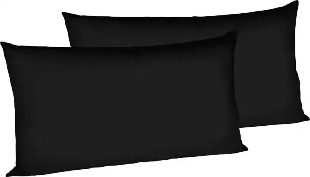 Наволочки fleuresse "Colours", (2 шт.), элегантный трикотаж интерлок без утюга, 100% хлопок 40х80 см, черный