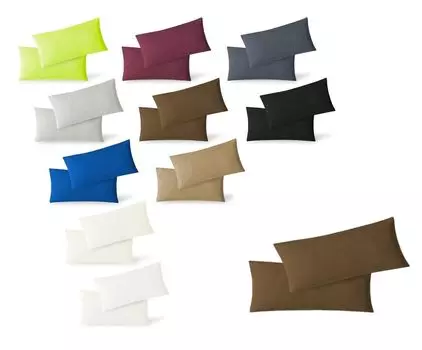 Наволочки из трикотажа, комплект из 2 эконом-упаковок на молнии, высокое качество, 40 х 60 см, шоколадно-коричневый Sdseetraum