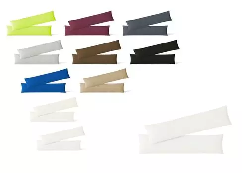 Наволочки из трикотажа, комплект из 2 эконом-упаковок на молнии, высокое качество, 40 х 145 см, белый Sdseetraum