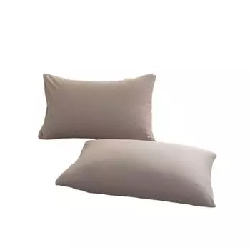 Наволочки, набор из 2 шт., стандартный размер 48x74 см, мягкие и дышащие хлопковые наволочки, приятные для кожи наволочки (светло-серые) CANDeal