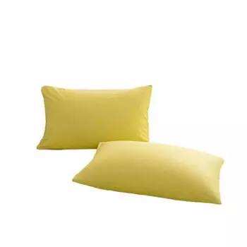 Наволочки, набор из 2 шт., стандартный размер 48x74 см, мягкие и дышащие хлопковые наволочки, приятные для кожи наволочки (желтые) CANDeal