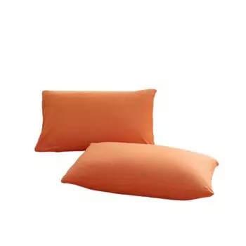 Наволочки, набор из 2 шт., стандартный размер 48x74 см, мягкие и дышащие хлопковые наволочки, приятные для кожи наволочки (оранжевые) CANDeal