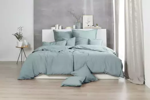 Наволочки Primera "Наволочки "Stone Washed", Primera (2 шт.)", (2 шт.), с имитацией камня 40х40 см, зеленый