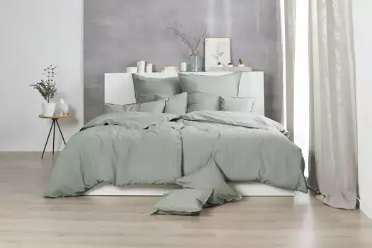 Наволочки Primera "Наволочки "Stone Washed", Primera (2 шт.)", (2 шт.), с имитацией камня 40х40 см, оливковый