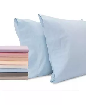 Наволочки Superity Linen из 100% хлопка премиум-класса — мягкие и дышащие — открытый корпус — стандарт — лавандовый Superior Linen, синий