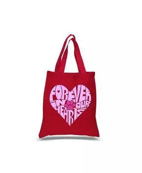 Навсегда в наших сердцах — маленькая большая сумка Word Art La Pop Art, черный