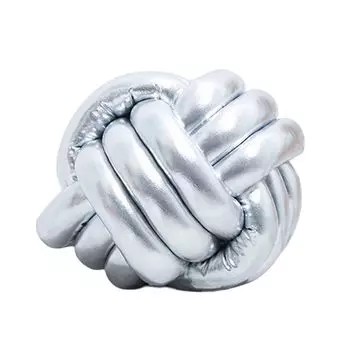 Назад Cishion Pinpin Ультра мягкий декоративный домашний декор Эластичный рождественский Новый год круглый узел Подушка для декора вечеринки Декор-серебро, размеры: 20 см Stuttg