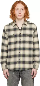 Назад и бежевая рубашка в шотландскую клетку FRAME