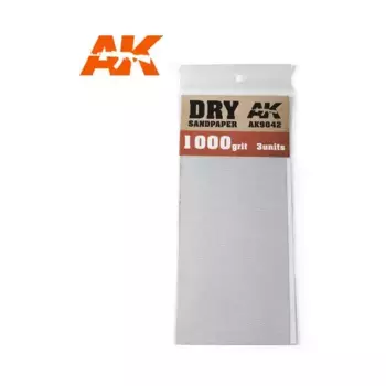 Наждачная бумага зернистостью 1000 (сухая), Supplies & Accessories (AK-Interactive)