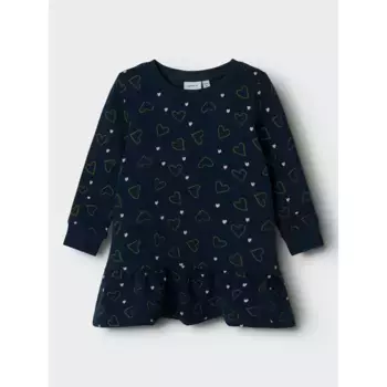 Название It спортивное платье «NMFRUE SWEAT DRESS BRU BOX» Name It, цвет Dark Sapphire