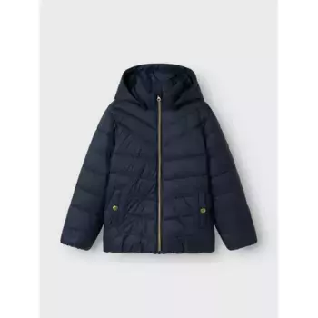 Название Стеганая куртка It «NKFMONAY JACKET PB», с капюшоном, декоративные, светоотражающие детали Name It, цвет Dark Sapphire