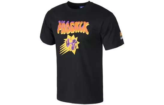 NBA Футболка с заниженной линией плеч, унисекс, черная