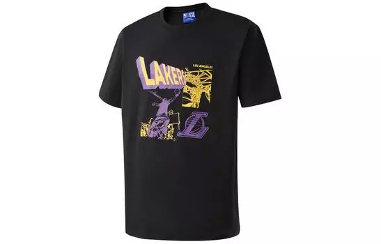 NBA Футболка с заниженной линией плеч, унисекс, черная