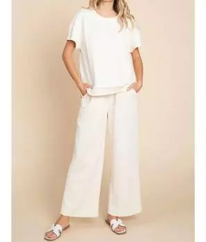 Не чуждый дождю брюки цвета слоновой кости Jodifl