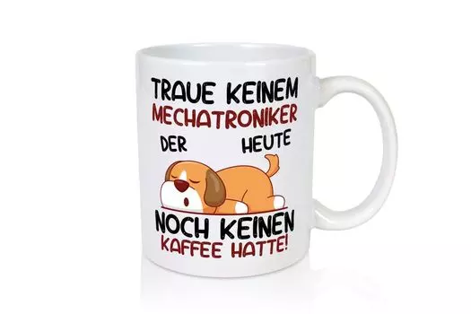 Не доверяйте инженеру-мехатронику | Автомобильная кружка белая LieblingsPrint24