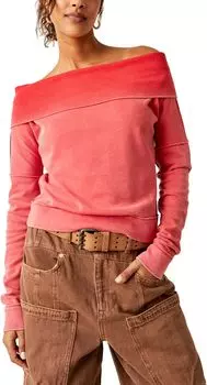 Не та же футболка Free People, цвет Red Racer