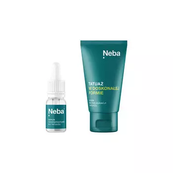 Neba Tatua w doskonaej formie набор: регенерирующая сыворотка для свежей татуировки, 10 мл + крем для ухода за татуировкой, 50 мл