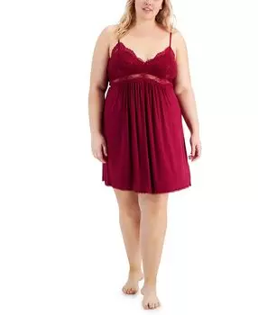 Небесная мягкая ночная рубашка больших размеров с кружевными деталями, созданная для macy's INC International Concepts