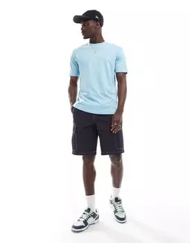 Небесно-голубая футболка с высоким воротником Brave Soul