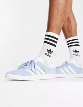 Небесно-голубые кроссовки adidas Originals Gazelle