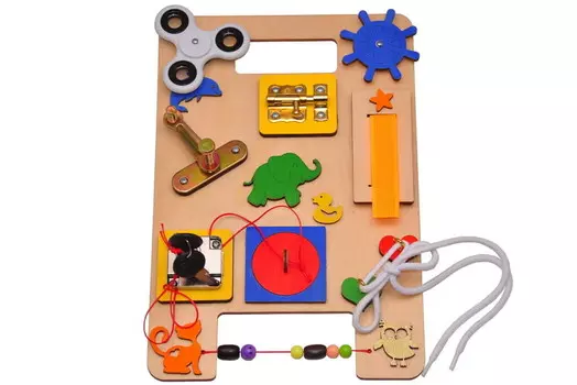 Небольшая манипуляционная доска — дорожный вариант, портативная. Zabawki Sensoryczne