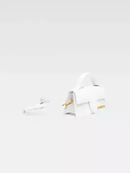 Небольшая сумочка с регулируемым ремнем через плечо Ле Бамбино Jacquemus, белый