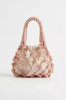 Небольшая вязаная сумка H&amp;M, роза