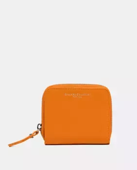 Небольшой кошелек из тисненой кожи на молнии Gianni Chiarini, оранжевый