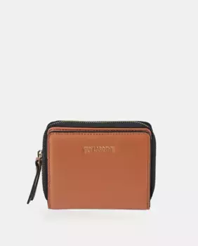 Небольшой кожаный кошелек на молнии Guy Laroche, оранжевый