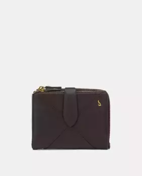 Небольшой кожаный кошелек на молнии и застежке Abbacino, темно-коричневый