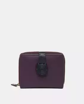 Небольшой кожаный кошелек на молнии и застежке Abbacino, цвет Lila