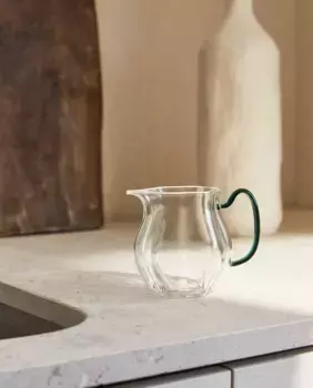 Небольшой кувшин с цветной ручкой Zara Home, зеленый