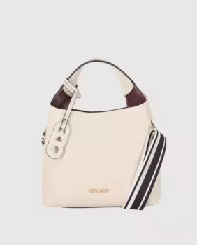 Небольшой многопозиционный клатч с магнитной застежкой Chika10, цвет Natural